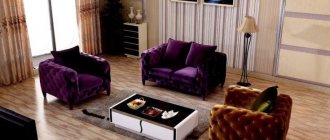 (76 photos) Purple sofa in the interior