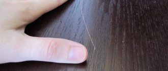 Scratches and chips on wooden furniture or doors