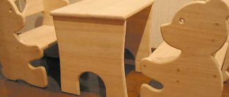 Stages of making children's furniture with your own hands