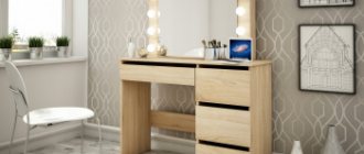 How to choose the size of a dressing table