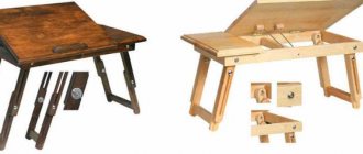 Compact table for laptop, DIY