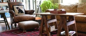 armchair with footrest