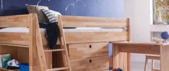 Features of loft beds with a work area, popular options
