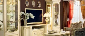 Features of choosing display cabinets for the living room, existing options