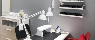 Parameters and characteristics of the manicure table