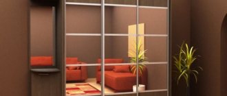 Sliding wardrobe for the hallway