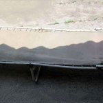 Old worn out Soviet folding bed