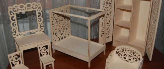Furniture options for dolls, plywood models and how to make them