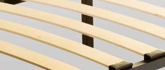 Types of bed slats, design features and purpose
